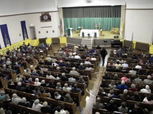 View of the crowd on Night 3 of the Parish Mission